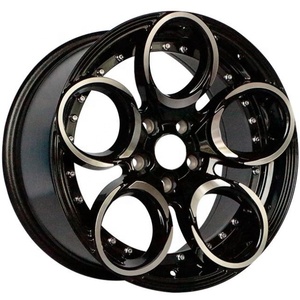 Flrocky Llantas de aleación de trébol de tamaño completo Modificación 17 pulgadas con remaches 4 5 Lugs Labio mecanizado Trébol de cuatro hojas Off Road - Product Image 1