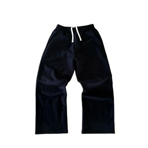 Sudadera con capucha y pantalones de chándal anchos de algodón Terry transpirable de 380 g/m² de corte holgado y estilo vintage OEM para hombre - Product Image 2