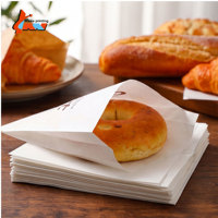 Sacs à pain en papier kraft imprimés sur mesure, qualité alimentaire, résistants à la graisse, pour croissants, bagels, sandwichs, pâtisseries
