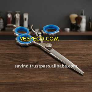 Stainless Steel Sharp Mirror Finish Three Ring Handle Scissor - Product Image 2