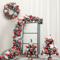 Moderne milieuvriendelijke kerstdecoraties voor thuis, kleine boomkrans, verlichte wingerd, bureauversieringen, raamdecoratie