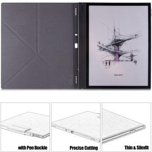 Étui pour tablette Origami Stand PU pour <span class=keywords><strong>Onyx</strong></span> <span class=keywords><strong>Boox</strong></span> Note <span class=keywords><strong>Air</strong></span> 5 C 10.3 2025, couverture magnétique, angles de vision multiples et design avec boucle pour stylet - Product Image 3