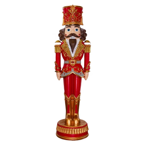 Riesige Lebensgroße Nussknacker-Soldat-Skulptur aus Glasfaser, 2m, für Kommerzielle Weihnachts- und Feiertagsdekoration im Innen- und Außenbereich - Product Image 1