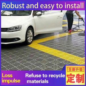 Plancher en plastique anti glissement de lavage de voiture emboîtement Drainage Tapis de garage Carrelages de sol de garage industriel - Product Image 5