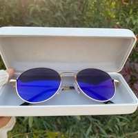 Lunettes Photochromiques Anti-Lumière Bleue Cercle Simple Métal Photogray Anti-Reflet Pour Femme Homme 2026