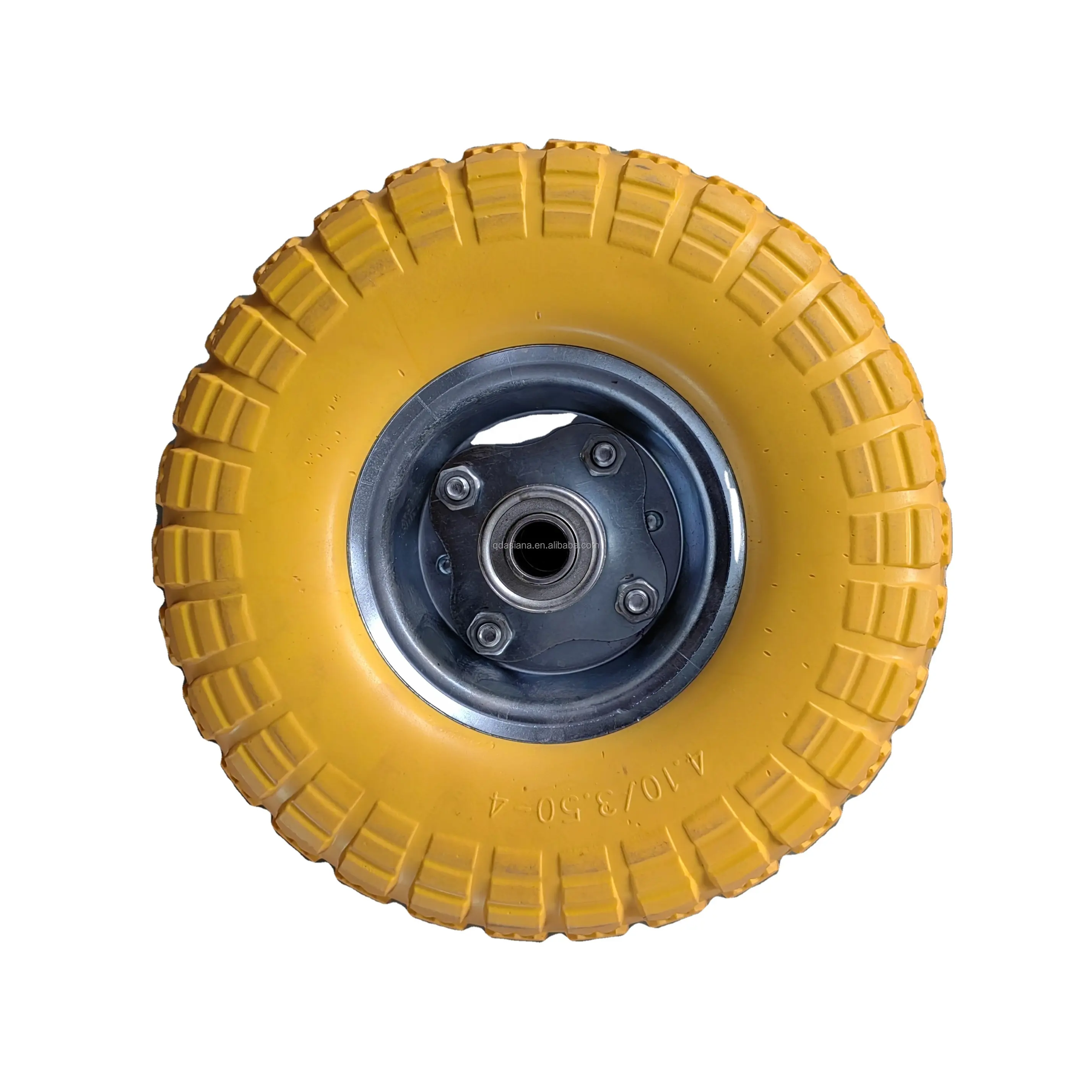 10 Inch PU Foam Wheels With Steel Rim Replacement Wheel For Hand Trolley Cart