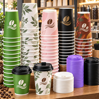 Cangkir kertas Foil emas OEM/ODM desain kustom sekali pakai 16oz dinding ganda cangkir kertas sentuh emas mawar untuk minuman panas dengan tutup