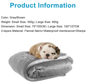 ผ้าเช็ดตัวดูดซับผ้ากำมะหยี่ขนแกะเชอร์ปาผ้าห่มสัตว์เลี้ยงกันน้ำซักได้3ชั้น - Product Image 4