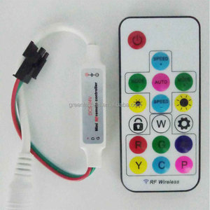Sp104e 17key <span class=keywords><strong>mini</strong></span> controle remoto sem fio, led, sinal spi para ws2812 ws2811, cor dos sonhos, dc 5v, 12v, 24v - Product Image 2