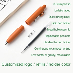 VAST SEA Macaron mignon <span class=keywords><strong>gros</strong></span> <span class=keywords><strong>nain</strong></span> stylo de poche pince créative étudiant Signature stylo séchage rapide encre noire 0.5mm stylo Gel - Product Image 2