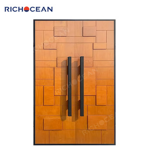 Portes <span class=keywords><strong>d</strong></span>'<span class=keywords><strong>entrée</strong></span> principales 3D <span class=keywords><strong>de</strong></span> luxe RICHOCEAN pour villas, portes métalliques anti-tempête, fabricant - Product Image 5