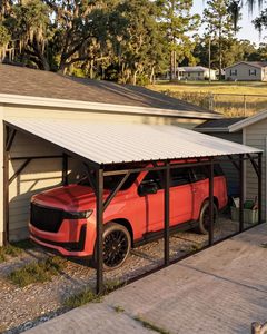 Grand abri de <span class=keywords><strong>voiture</strong></span> métallique mural de 12x20 pieds, abri de <span class=keywords><strong>voiture</strong></span> incliné pour SUV et pick-up - Product Image 4