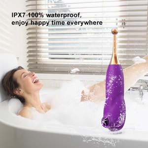 Vibrador de succión de <span class=keywords><strong>punto</strong></span> <span class=keywords><strong>G</strong></span> de choque fuerte 2 en 1, <span class=keywords><strong>succionador</strong></span> de pezón femenino, vibrador de pluma de masaje de vibración orgásmica rápida - Product Image 2