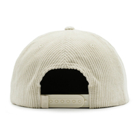 Parche personalizado OEM/PVC Logo Sombrero de ala plana Gorras de béisbol de pana sin estructura Gorras Snapback de PANA con cuerda
