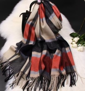 Écharpe en laine à carreaux personnalisable avec logo, grande taille, épaisse, motif tartan classique, couverture de voyage d'hiver, châle, vente en gros d'usine - Product Image 1