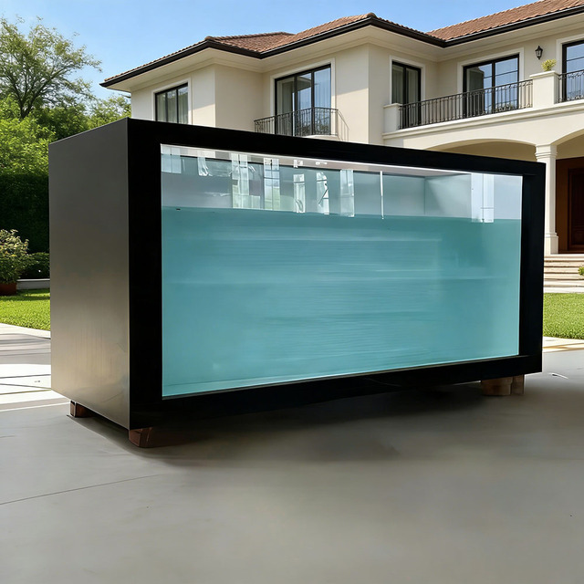 Koi Fish Pond Aquarium Fish Tank with Double-Layer Ultra-White Glass Fiberglass Silent Design Large Size for Living Room peceras de cristal aquarium fish tank