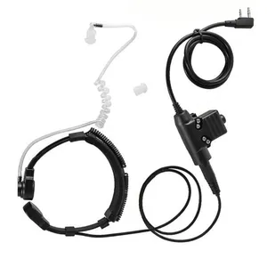 U94 PTT Headset taktis Radio earphone mikrofon tenggorokan leher untuk Baofeng TYT ham radio