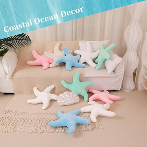 Mayorista <span class=keywords><strong>Amado</strong></span> Playa Temática Almohada Juguete Decorativo Suave Felpa Divertida Estrella de Mar Decoración Cojín Almohada PARA EL Hogar Sofá Cama - Product Image 3