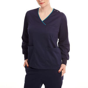 Conjunto de Uniformes Médicos Cómodos para Mujer - Blusa con Cuello en V y Pantalones Rectos con Múltiples Bolsillos, Ropa de Trabajo Unisex - Product Image 2