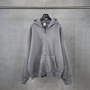 Nuova Felpa con Zip Vintage da <span class=keywords><strong>Uomo</strong></span>, Logo Personalizzabile, Pronta per la Vendita all'Ingrosso, <span class=keywords><strong>Abbigliamento</strong></span> Streetwear Maschile - Product Image 5