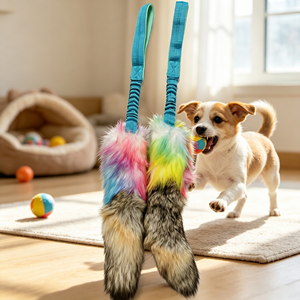 Juguete Ecológico Personalizado para Perros, Cola de <span class=keywords><strong>Zorro</strong></span> Auténtica, Juguete Interactivo para Exteriores, Juguete de Alta Calidad para Masticar y Jugar para Perros Grandes - Product Image 2