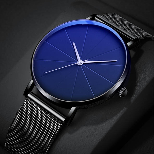 Unisex Minimalist Black Mesh Strap Watch - Waterproof Analog Quartz Couple Wristwatch for Men and Women, Casual Fashion Gift