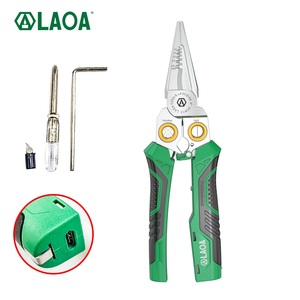 리튬 배터리 스테인레스 스틸 다기능 전기 와이어 스트리핑 와인딩 플라이어 DIY 용 전문 내구성 수공구 - Product Image 1