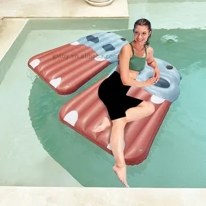 Motif hippopotame bronzage lit flottant été piscine fête animal dessin animé flotteur radeau gonflable eau flottant tapis