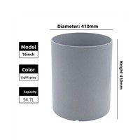 Pot de fleurs minimaliste en bois-plastique épaissi, aspect ciment, grand format, pour plantes vertes, balcon intérieur, plantation décorative
