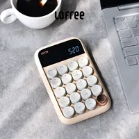 LOFREE Mode rétro pour clavier numérique Bluetooth Bureau financier Calculatrice sans fil LED rétro-éclairé Fonctionnement mécanique Nouveau