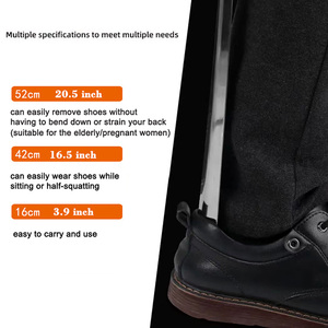 Corne à chaussures en métal de qualité supérieure en acier inoxydable 16.5 "longue poignée 7.5" voyage Portable bottes corne pour hommes femmes personnes âgées enfants - Product Image 5