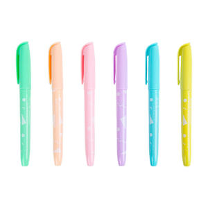 Marqueur surligneur à pointe souple non toxique à séchage rapide pour adultes et enfants, couleurs pastel, lot de 6 - Product Image 3