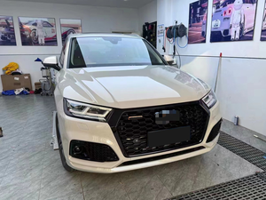 Accesorios para Automóviles, Rejilla Delantera de Estilo Panal de Abeja Negra ABS, Gran Venta, para <span class=keywords><strong>Audi</strong></span> <span class=keywords><strong>Q5</strong></span> SQ5, Mejora al Kit de Carrocería RSQ5, Kits 2018-2020 - Product Image 4