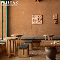 WISEMAX MÖBEL Vintage Einfache Restaurant-Möbel Massivholz Runder Esstisch Hotel Kleiner Speisetisch für Cafés