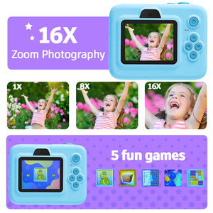 K8 Ảnh Tự Sướng Video Kỹ Thuật Số Máy Ảnh Cho Trẻ Mới Biết Đi 2.4Inch Màn Hình 1080P Video 16X Ngay Lập Tức In Máy Ảnh Cho Trẻ Em Giáng Sinh Quà Tặng Sinh Nhật - Product Image 5