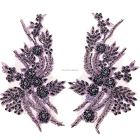 PE071 Applique de ceinture de corsage de mariage en strass perlé de cristal coloré populaire pour robe de mariée