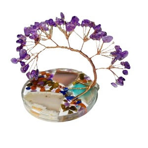 Base de Resina con Forma de Árbol de Cristal, 8.5-9 cm, Redonda, Decoración para el Hogar, Regalo para Parejas, Colegas, Amigos - Product Image 1