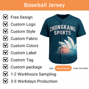 Jersey Baseball Urban Modern untuk Fashion Streetwear, Sublimasi 100% Poliester, Bernapas, Kaos Hip Hop, Nama Dapat Disesuaikan - Product Image 2