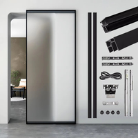 Système de Portes Coulissantes Magiques Invisibles Murales Dissimulées avec Glace Miroir pour Placard et Design Sur Mesure