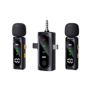 Microphones cravate sans fil USB-C portables personnalisés 4-en-1 avec suppression du bruit, anti-vent, pour enregistrement extérieur, compatibles iPhone et Android - Product Image 5