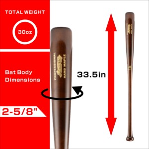 Bâton <span class=keywords><strong>de</strong></span> <span class=keywords><strong>baseball</strong></span> en érable dur brun-rougeâtre Z ZANFUN 33,5 pouces 30 oz, plusieurs longueurs disponibles, bâton <span class=keywords><strong>de</strong></span> <span class=keywords><strong>baseball</strong></span> en érable personnalisé pour équipe professionnelle - Product Image 2