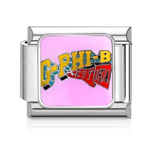 กำไลข้อมืออิตาลีสไตล์ฮิบฮอปสีทอง18K หลากสี - Product Image 3