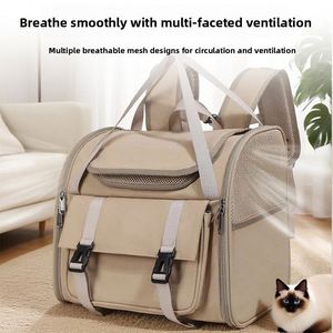 Expandable Design Dual-Shoulder Oxford Pet <b>Backpack</b> Carrier Portable for Small Dogs & <b>Cats</b> Outings & Car Travel - Product Image 4
