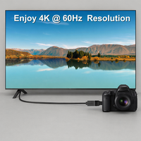 Mini Micro HDMI compatible macho a hembra adaptador estándar 4K conector Convertidor para HD TV Mesa PC Cámara teléfono móvil MP4