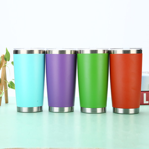 Gobelets à vin sans pied en acier inoxydable personnalisés de 12oz tasses en verre pailleté isolées sous vide et écologiques avec couvercle en paille café en gros - Product Image 4