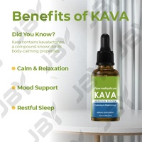 Fabricants de boissons liquides à base d'extrait de racine de Kava Kava biologique de marque privée JBY, 30% 70% de gouttes de Kava