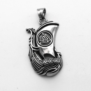 Colgante Luna Estilo Punk, Collar con Colgante de Dragón y Luna Creciente de Acero de Titanio para Hombres y Mujeres, Uso Diario, Venta al por Mayor - Product Image 1