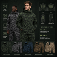 Ensemble de survêtement camouflage personnalisé pour homme, sweat à capuche et pantalon de survêtement, logo personnalisé, étiquette OEM, vente en gros, marque privée, MOQ 50 pièces, fournisseur de survêtements