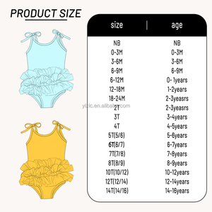Traje de Baño <span class=keywords><strong>para</strong></span> Niñas con Volantes en la Parte Inferior y Tirantes Ajustables <span class=keywords><strong>para</strong></span> Playa y Piscina, OEM Personalizado, MOQ Bajo, Listo <span class=keywords><strong>para</strong></span> Enviar - Product Image 4