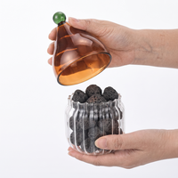 Diffuseur d'arômes en verre de Noël avec pierres naturelles, ensemble diffuseur d'huiles essentielles en roche de lave volcanique personnalisée pour cadeau